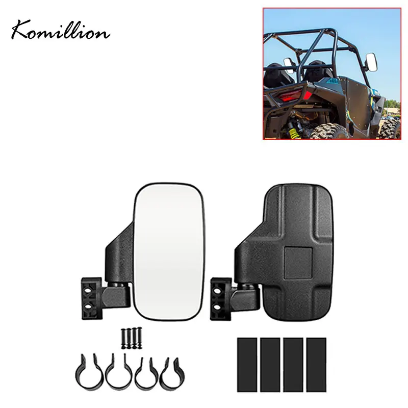 

1.75" - 2" Rear Side View Mirror Exterior Rearview Roll Bar Cage Universal For Clamp UTV ATV Clamp Polaris Ranger 400 500 800 XP