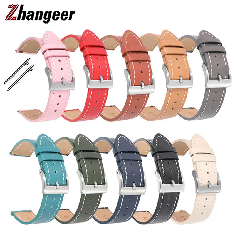 

Ремешок для часов из телячьей кожи 20 мм 22 мм быстросъемные ремешки Пряжка из нержавеющей стали универсальный ремешок на запястье ультратон...