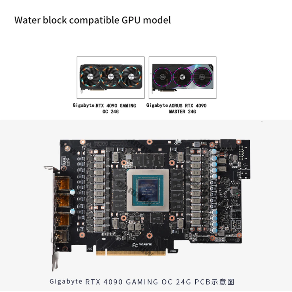 BARROW GPU водяной блок для Gigabyte GeForce RTX 4090 Gaming OC /MASTER графическая карта/медный