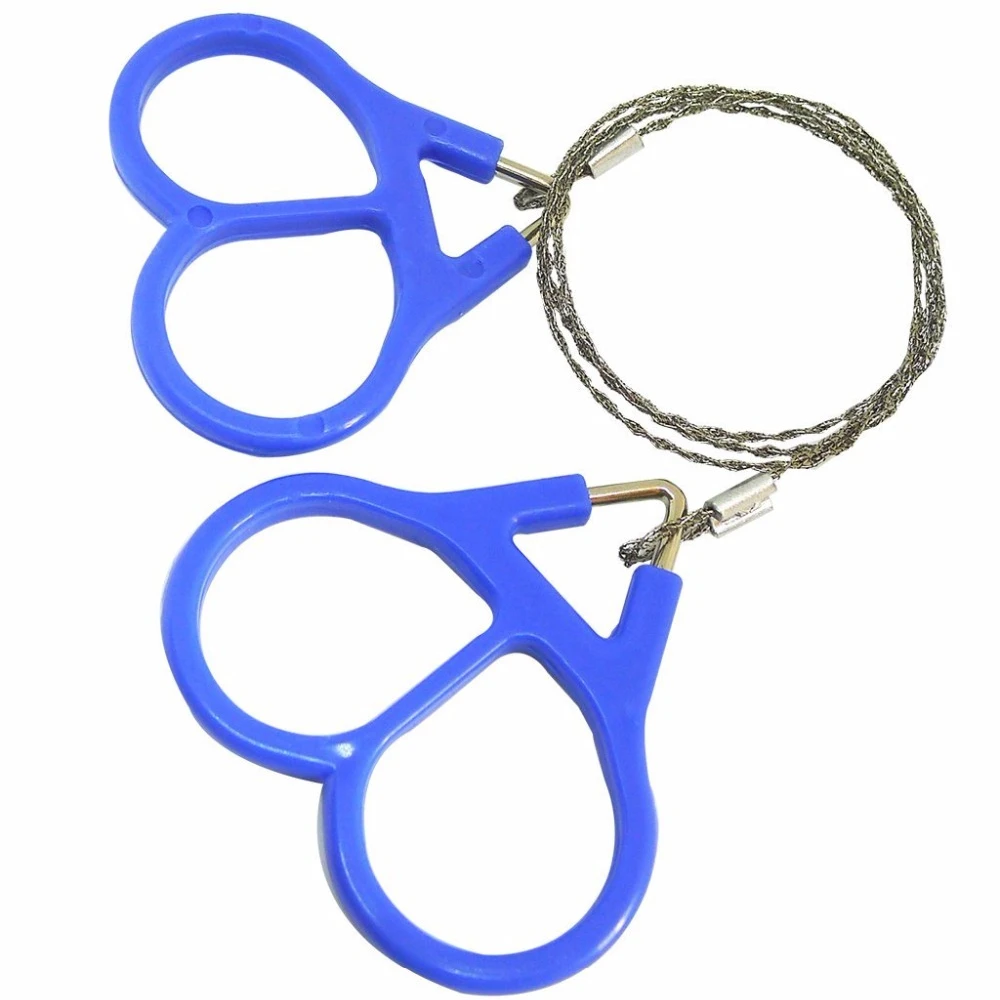 

Outdoor Camping Hiking Pocket Saw Travel Emergency Survive Tool Stainless Steel Wire Kits with Finger Handle for Cutting