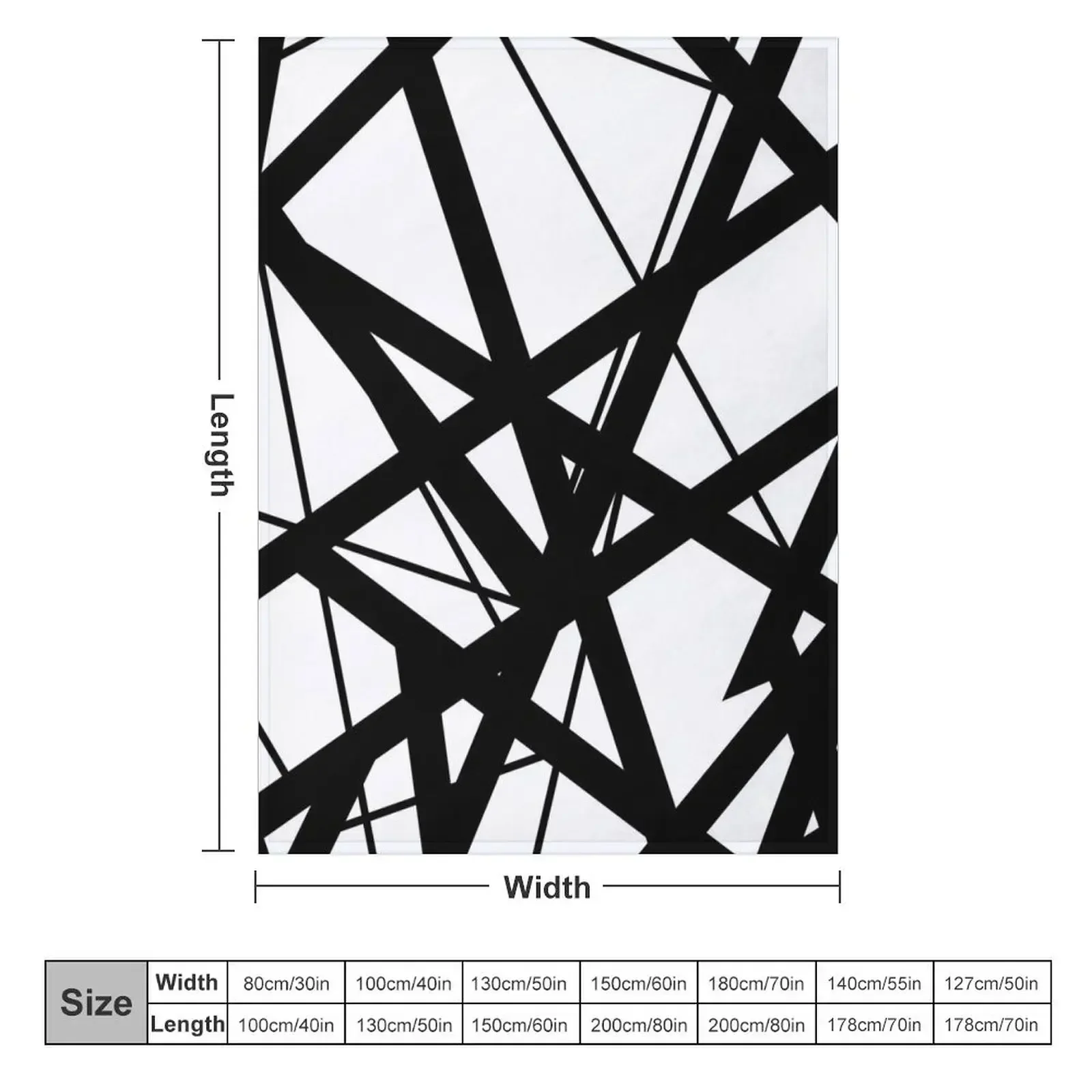 EVH: аутентичный дизайн в черно-белую полоску (чисто-белый) Плед Фланелевая ткань