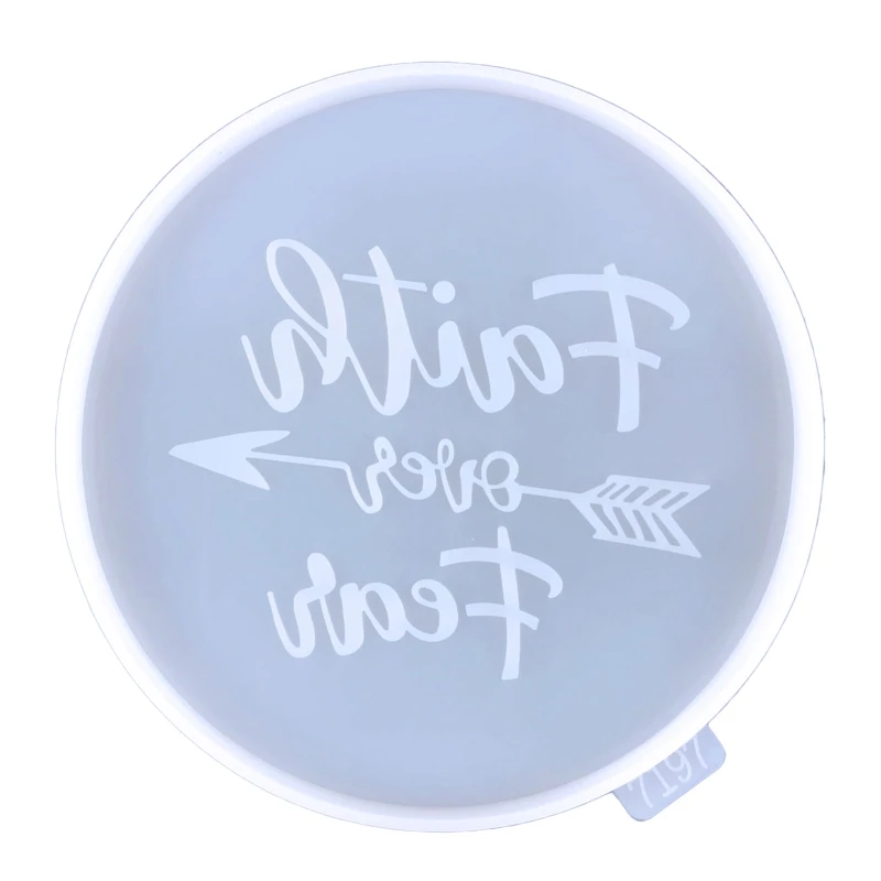 

N58F Creative Pattern Faith Mold Resin Silicone Mold Diy Crystal Glue Round Storage Tray Mold for Making Fruit Storage Plate