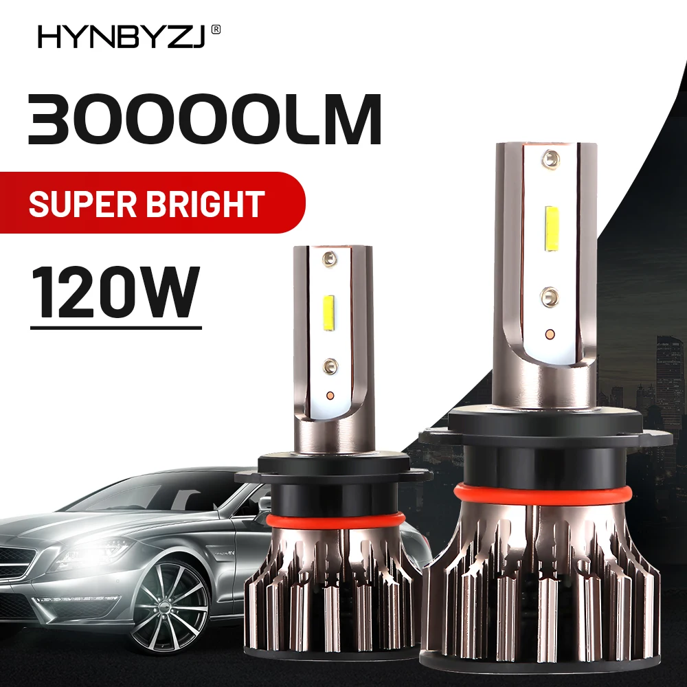 

HYNBYZJ 2pcs 16000Lm 50W H4 Hi/Lo Beam H7 9005/HB3 9006/HB4 H11 H8 H1 Auto Led Headlight 6500K White Car Lights