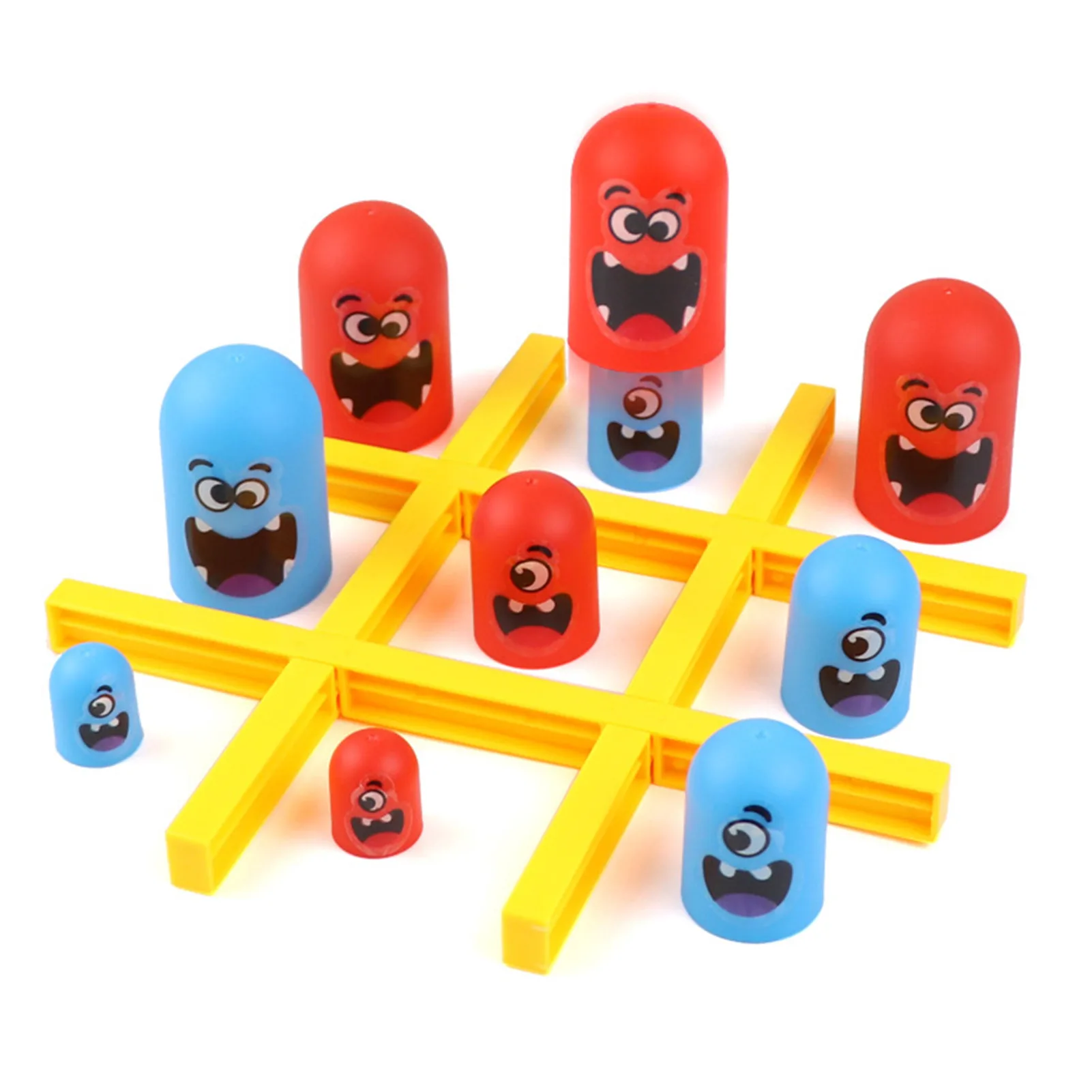 

Tic-Tac-Toe Game Blue Orange Chess Board Game Big Eat Small Tic-Tac-Toe Game Toy Thinking Training Strategy Game Educational Toy