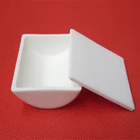 1pc Semicircular Square Aluminum Ceramic Boat With Lid / 99% Pure Al2O3 Corundum Crucible / Alumina Ceramic Crucible With Lid