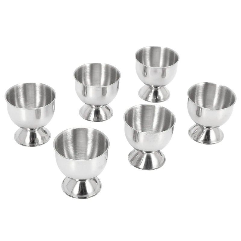 

Egg Cup Tray Stainless Steel Soft Boiled Egg Cup Holder Can Be Made Of Small Wine Glasses 6 Sets