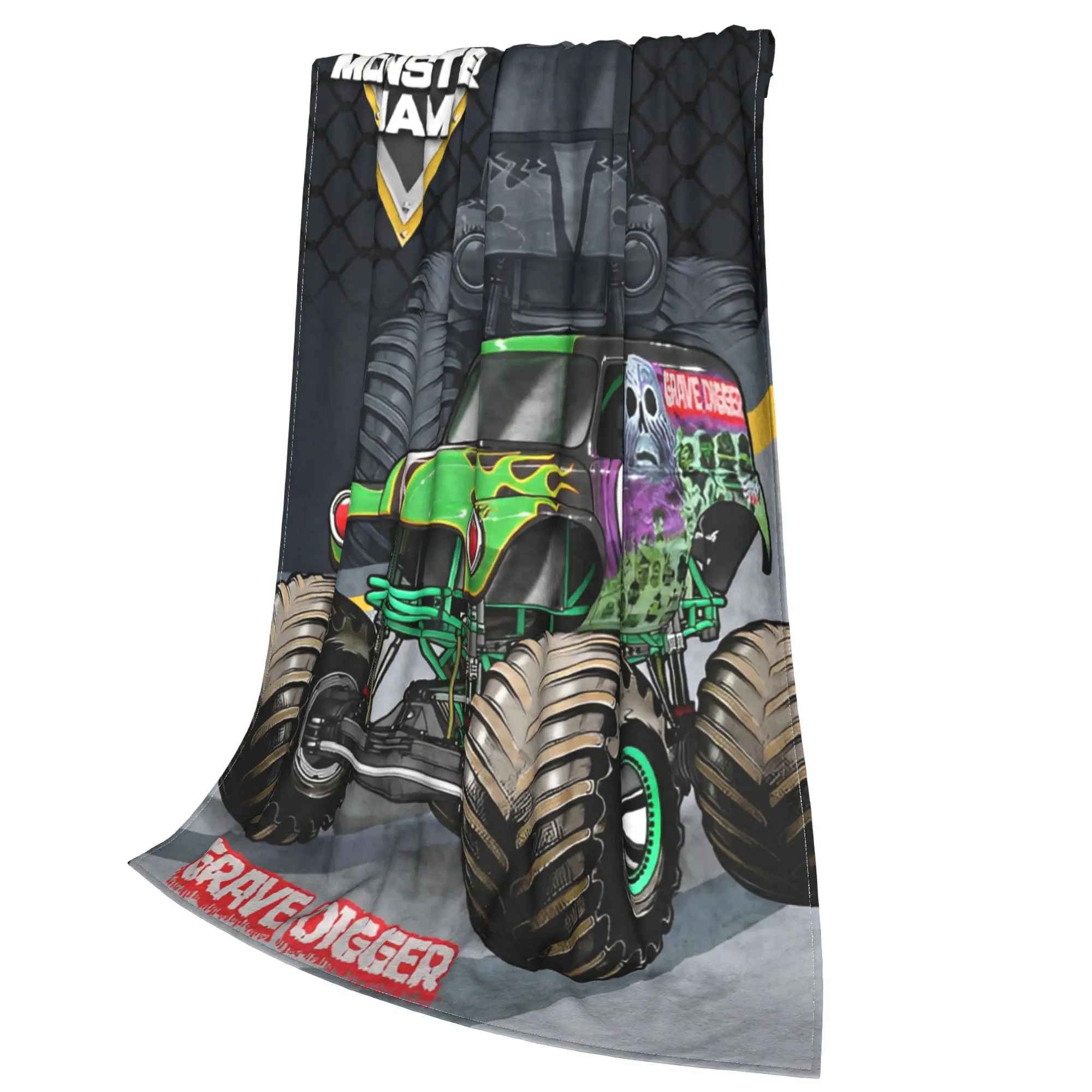 Аксессуары Monster Jam Grave Digger одеяло ультра-мягкое плюшевое из кораллового флиса для