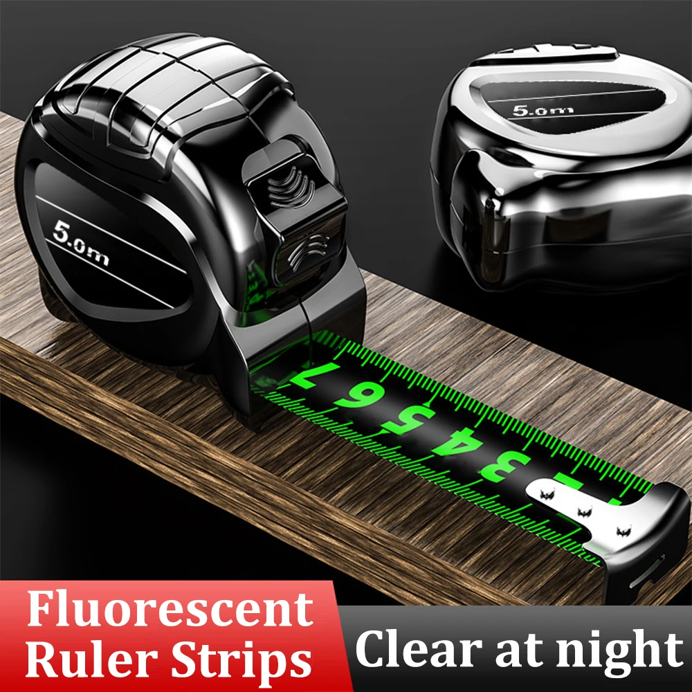 Флуоресцентная измерительная лента 5 м/7 м/10 м самоблокирующаяся высокоточная