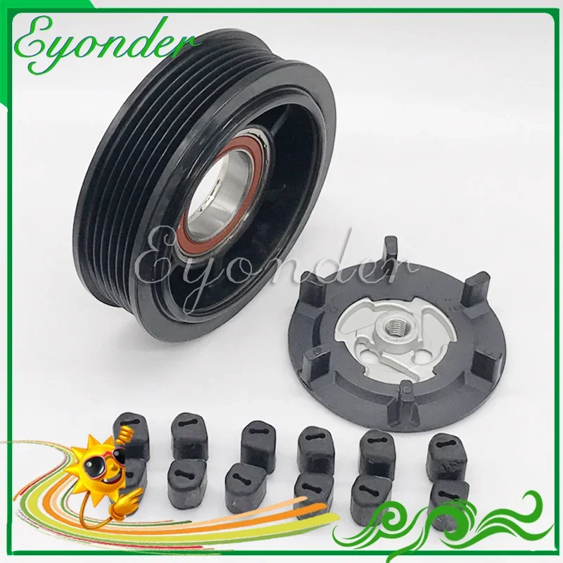 

Шкив сцепления компрессора переменного тока для DENSO 5SEL09C для CITROEN C4 DS4 Berlingo PEUGEOT Partner Tepee 2008 5008 3008 9672247080