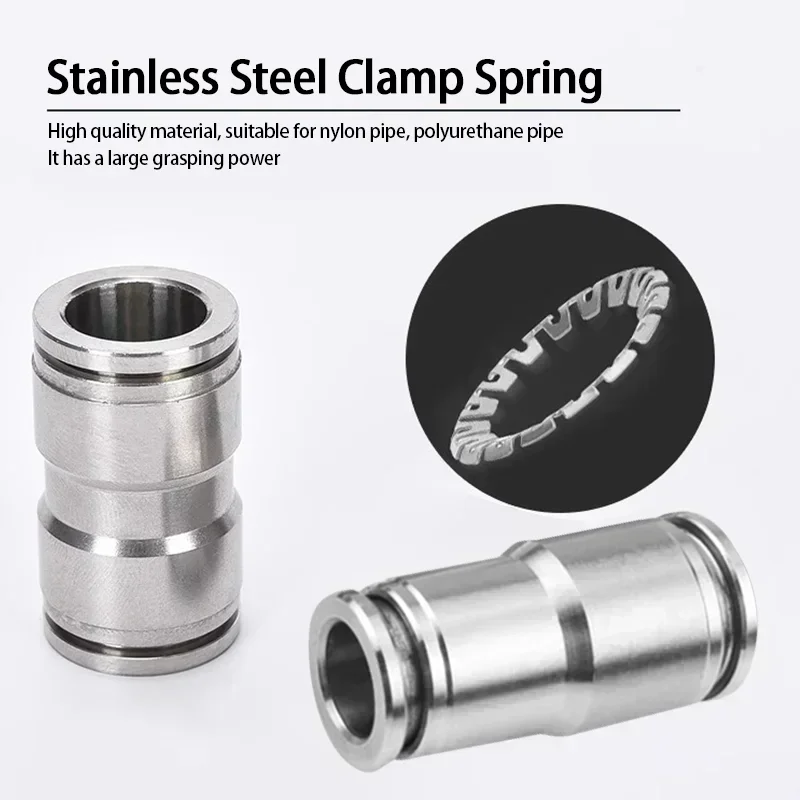 10 шт. пневматический фитинг из нержавеющей стали 304 прямой редуктор PG быстрый