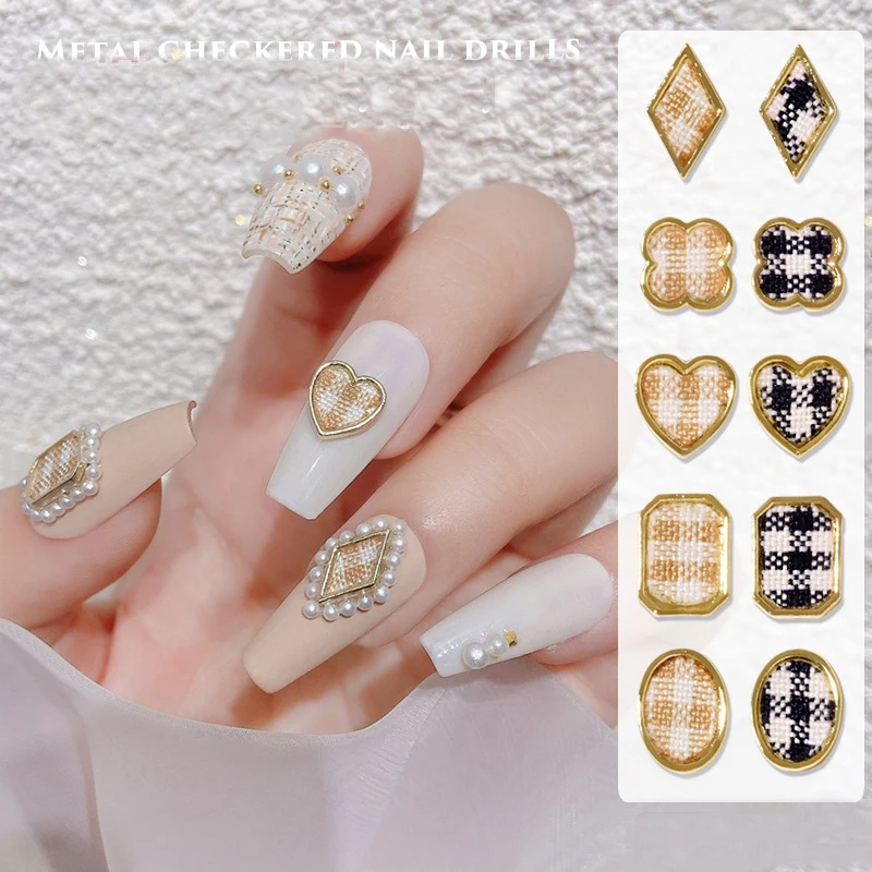 

5pcs, Nail Art Accesoires Light Luxury Alloy Diamond-studded Pearl Nail Jewelry For Nail Tips Decorations