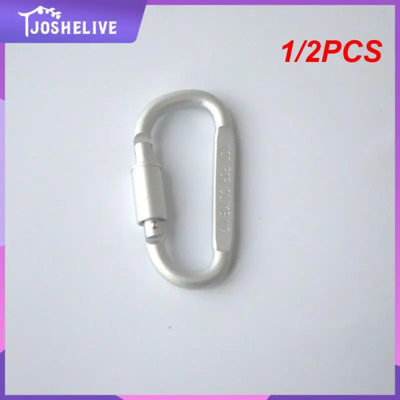 

1/2PCS Survival D-ring Locking Carabiner Clip Set Screw Lock Hanging Hook Buckle Karabiner Camping Climbing Equipment