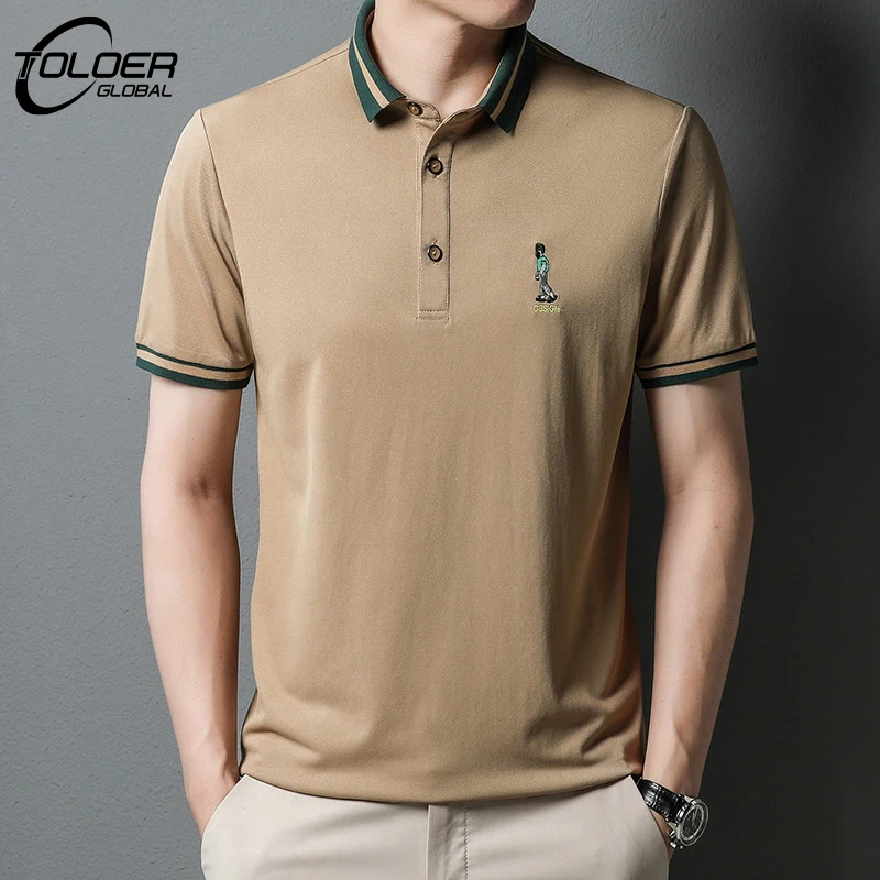 Embroidery Polo Shirts for Men Casual Solid Color Slim Fit Mens Polos New Summer Fashion Brand Men Clothing High Quality Top 4XL