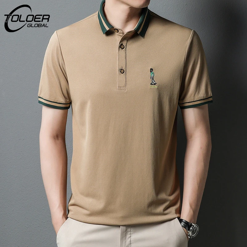 

Embroidery Polo Shirts for Men Casual Solid Color Slim Fit Mens Polos New Summer Fashion Brand Men Clothing High Quality Top 4XL