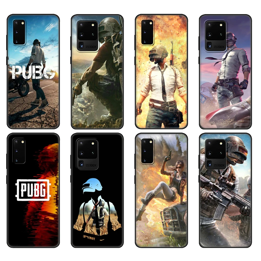 

Черный чехол из ТПУ для Samsung galaxy S20 /S20 PLUS/S20 ultra/S20 + /S20FE, задняя крышка PUBG Game