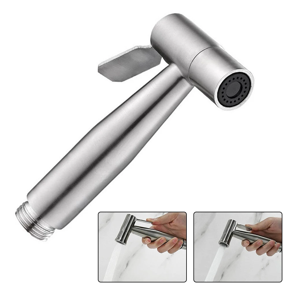 

Toilet Douche Protable Bidet Toilet Sprayer Stainless Steel Handheld Spray Faucet Bathroom Shower Head Self Clean Faucet