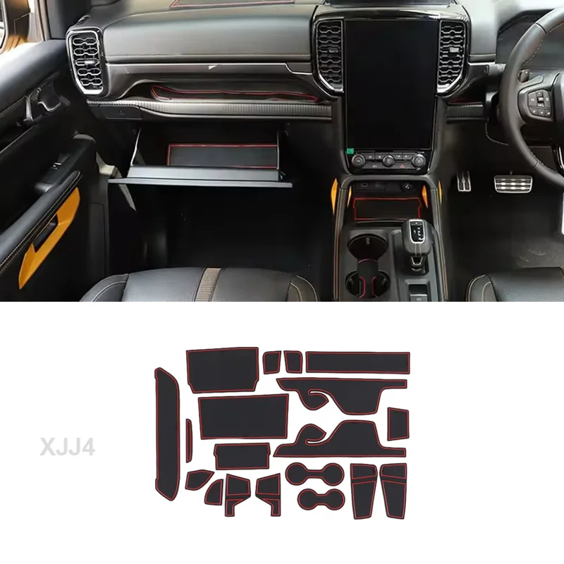 Для Ford Ranger T9 2023 2024 противоскользящий коврик для ворот чашки дверная канавка