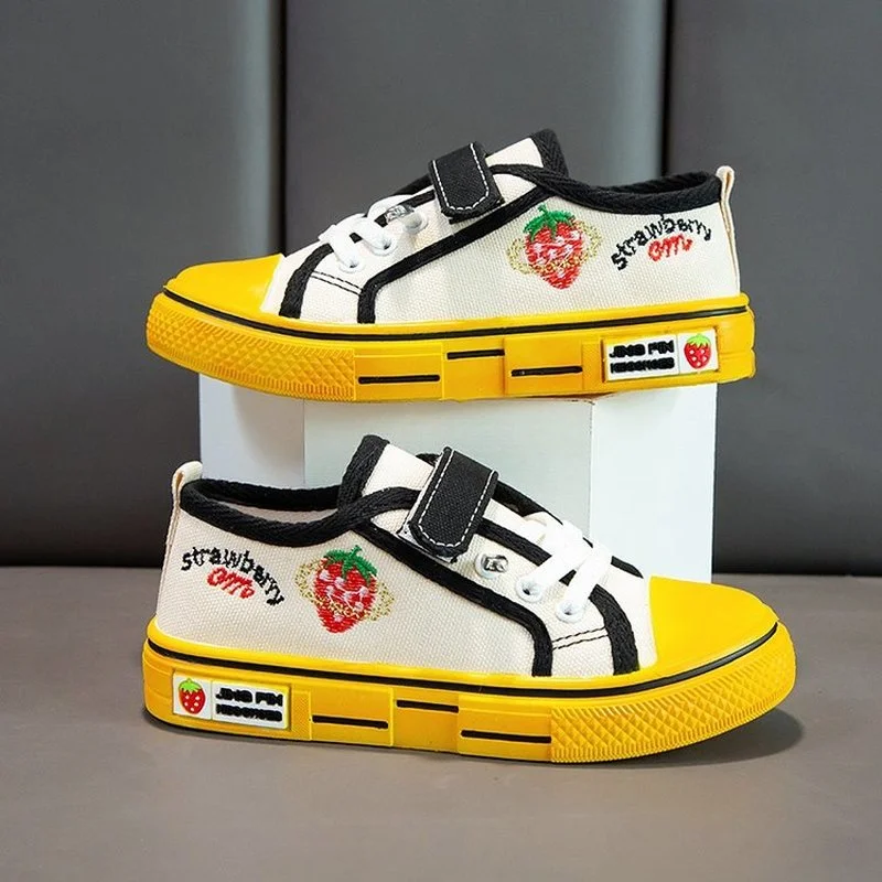 

Туфли парусиновые с круглым носком и вышивкой, для мальчиков и девочек