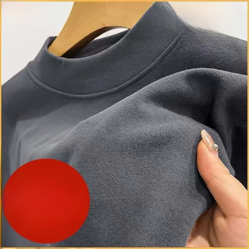 Двусторонняя однотонная футболка Dralon с длинными рукавами мужская осенне-зимняя