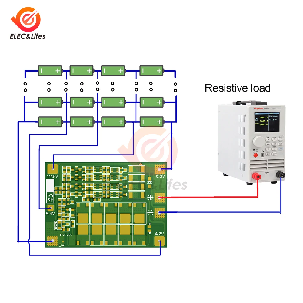 4S 16 8 V 40A Защитная плата зарядного устройства литий-ионной батареи 18650 BMS для