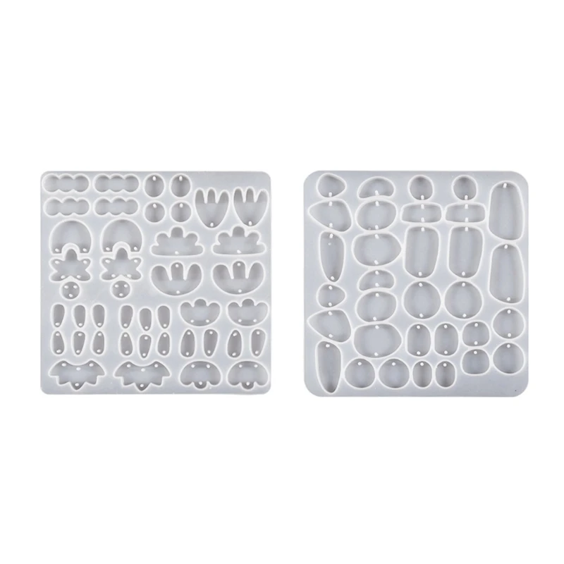

Y51E Irregular Silicone Molds Jewelry Casting Molds Epoxy Resin Pendant Mould for DIY Earrings, Jewelry, Keychain, Crafts