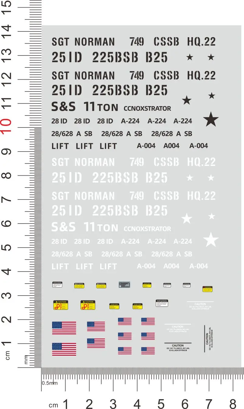 

Orlando Hunter Model 1:32 35 Army Truck M01 Water Sticker Mood Piece Car Shell Body Exterior Decor