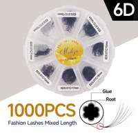 volume 8 15mm handmade promade volume fans mixed length loose silk soft lash eyelash extension false individual lashes