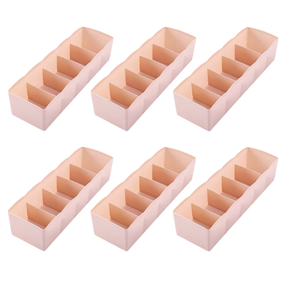 

6 Pcs Storage Box Plastic Drawer Organizer Drawers Underpants Case Sock Kitchen Cabinet Holder