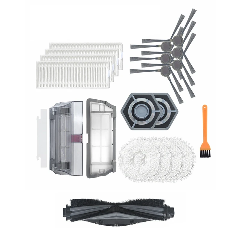 

21Pcs For ECOVACS Deebot N9+ Accessories Robot Vacuum Cleaner With Side Brush Main Brush Dust Box Filter Cleaning