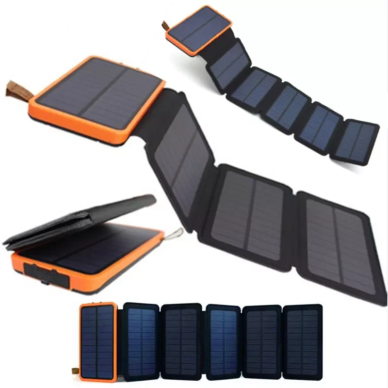 

2023New KERNUAP Folding Solar Panel 12W 10W Power Battery 30000mah Solar Celles Universal Phones Power Bank Charger Outdoors Ext