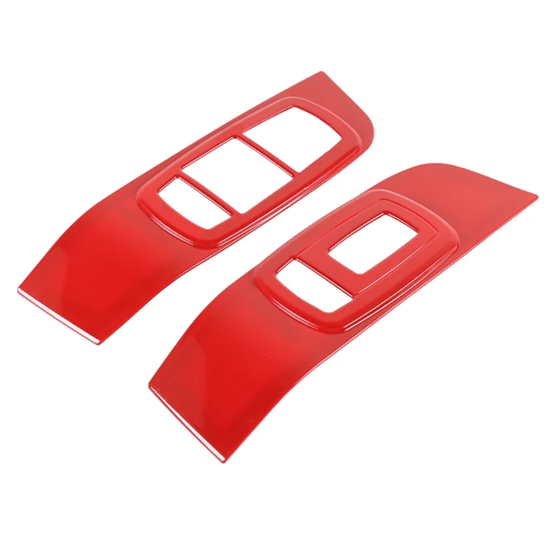 

Крышка стеклоподъемника декоративная отделочная Накладка аксессуары для Dodge Challenger 2015-2022, красный абс