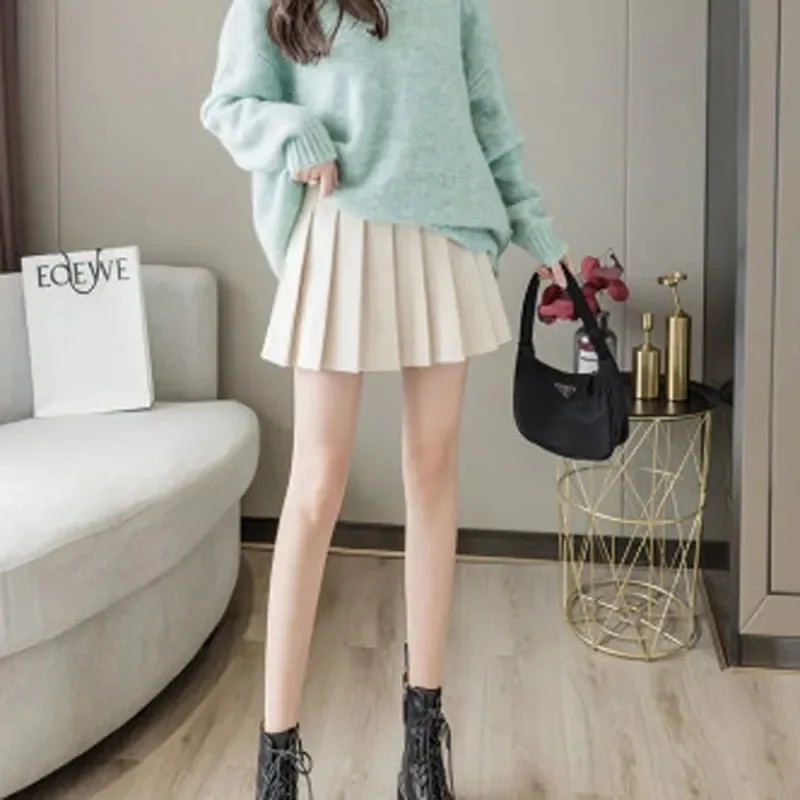 Белые женские плиссированные юбки летние мини-юбки с высокой талией на молнии