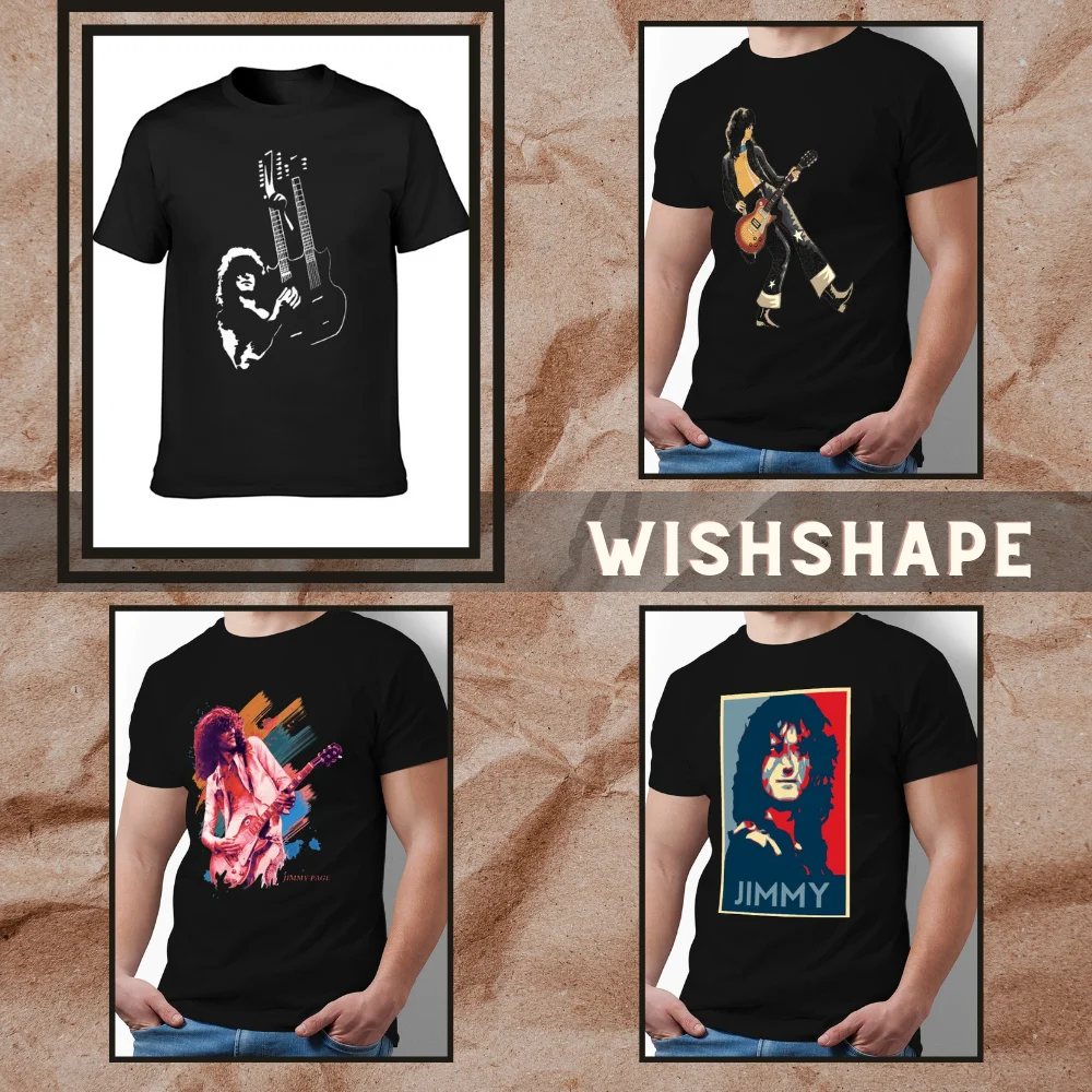 Футболка Jimmy Page шикарная 100 хлопковая с коротким рукавом графическая