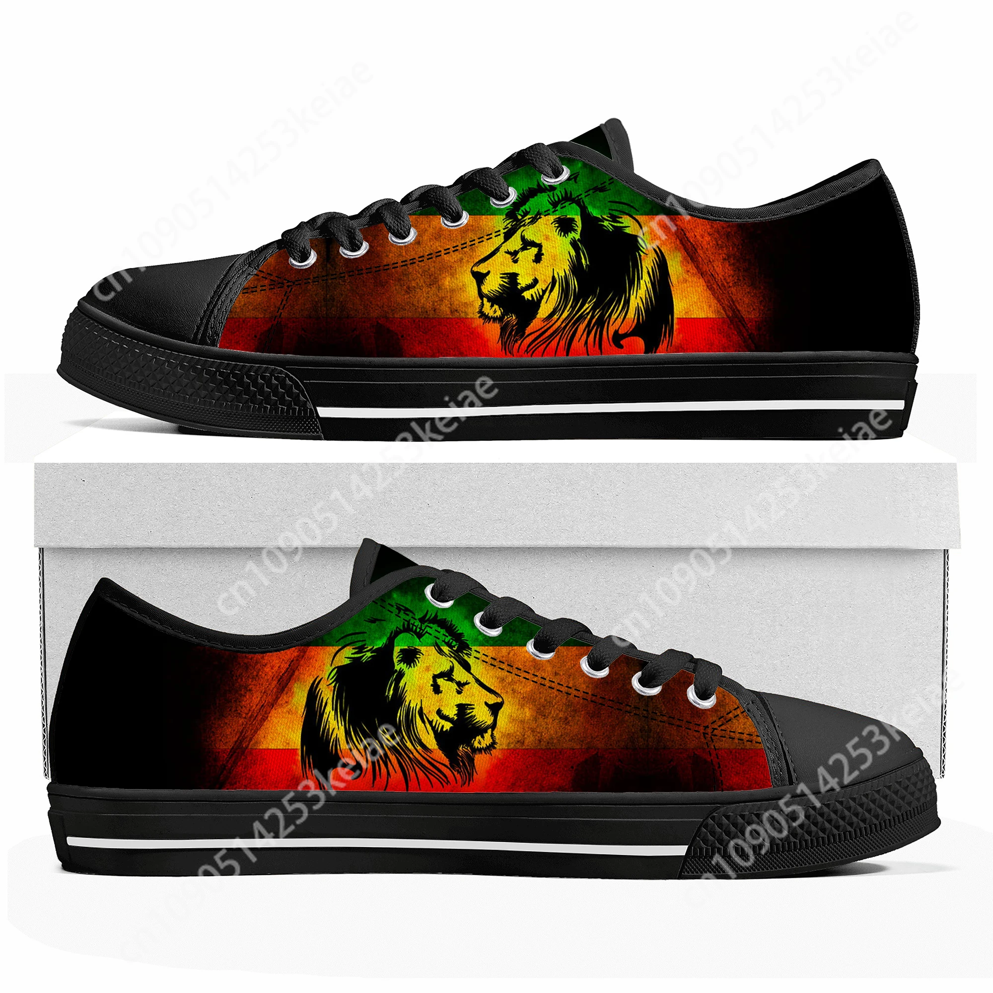 Reggae Rastafarian Rasta Rastafari Lion Of Judah Низкие кроссовки Мужские женские подростковые