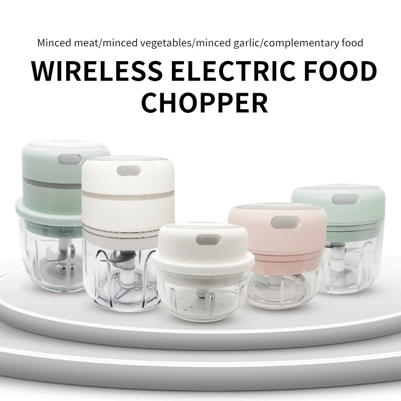 

Mini electric meat grinder Wireless electric garlic beater Infant complementary food processor Household meat grinder