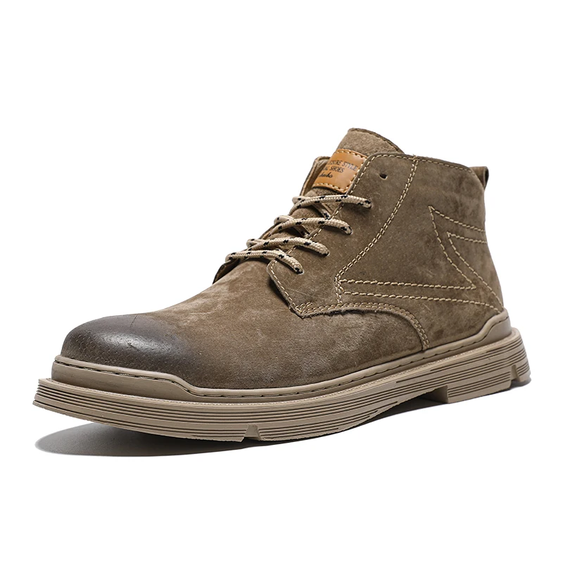 

New Arrival Men Leather Boots Top Quality Casual Man Shoes Comfortable Outdoor Boots for Mens Brand Fashion Motorcycle Boots Men