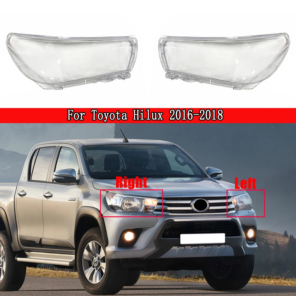 Car Lamp Shell Masks Front Headlight Cover Lens Glass Headlamps Transparent Lampshade For Toyota Hilux 2016 2017 2018