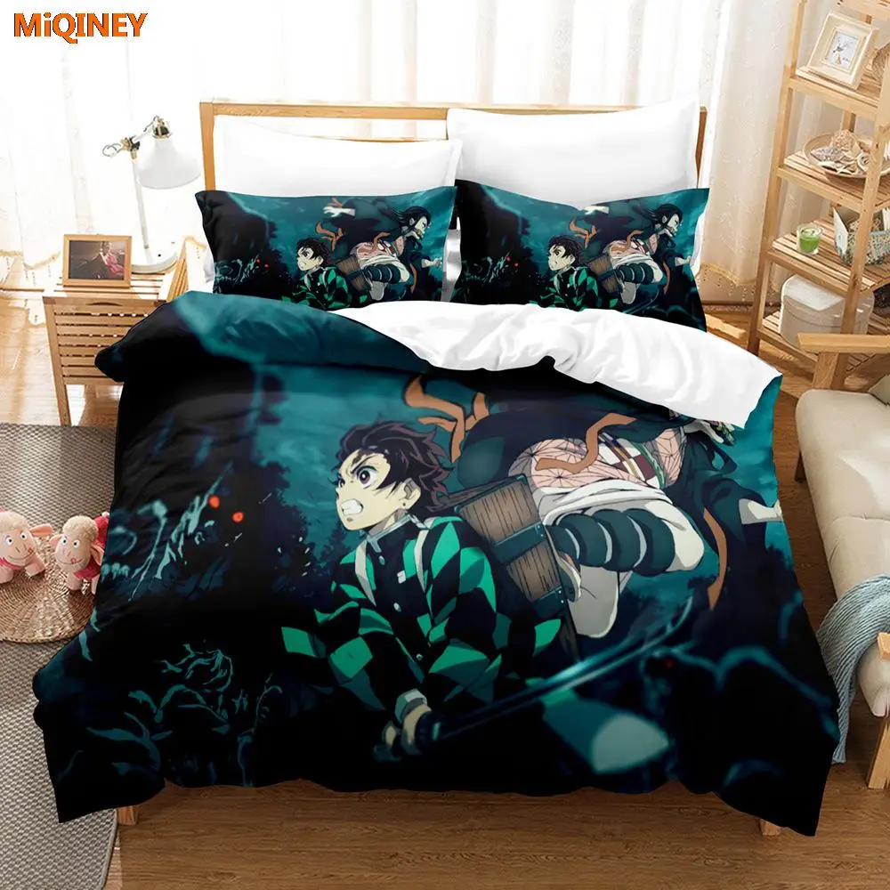 Новинка пододеяльник MiQINEY с 3d изображением рассекающего демонов комплект из двух