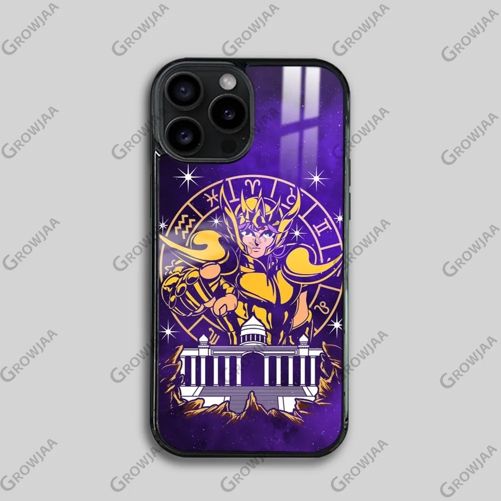 Чехол для телефона S-Saint S-Seiya в стиле аниме iPhone 16 15 14 13 12 11 Pro Max Plus Mini Magsafe Mirror