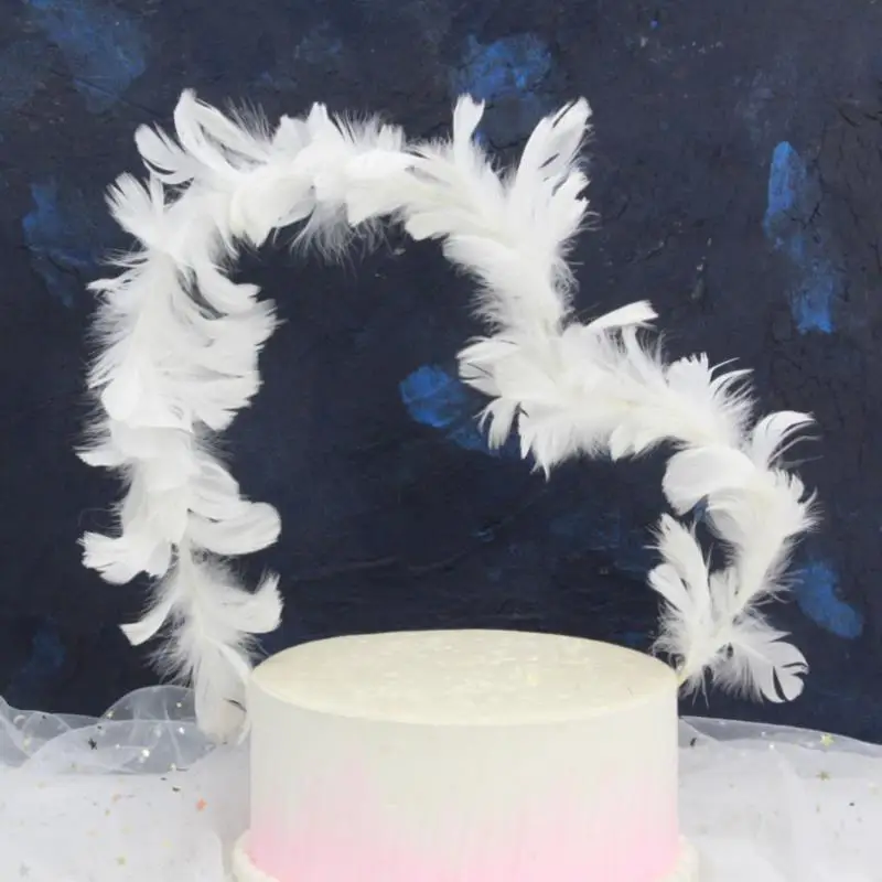 Необычный Топпер для торта в виде перьев счастливая фотографивечерние детской