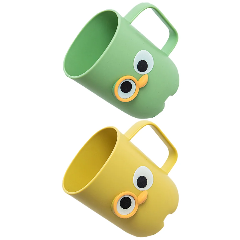 

2 Pcs Toiletries Mouth Wash Cups Kids Personality Pp Brushing Bathroom Storage Travel Holders