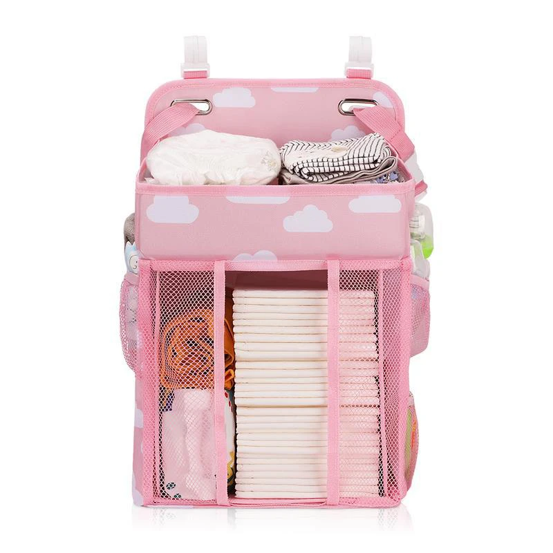 

Baby Crib Organizer Bed Hanging Storage Bag Foldable Nursing Stacker Caddy Bag Kids Essentials Bedding Set Cot Diaper Organizer