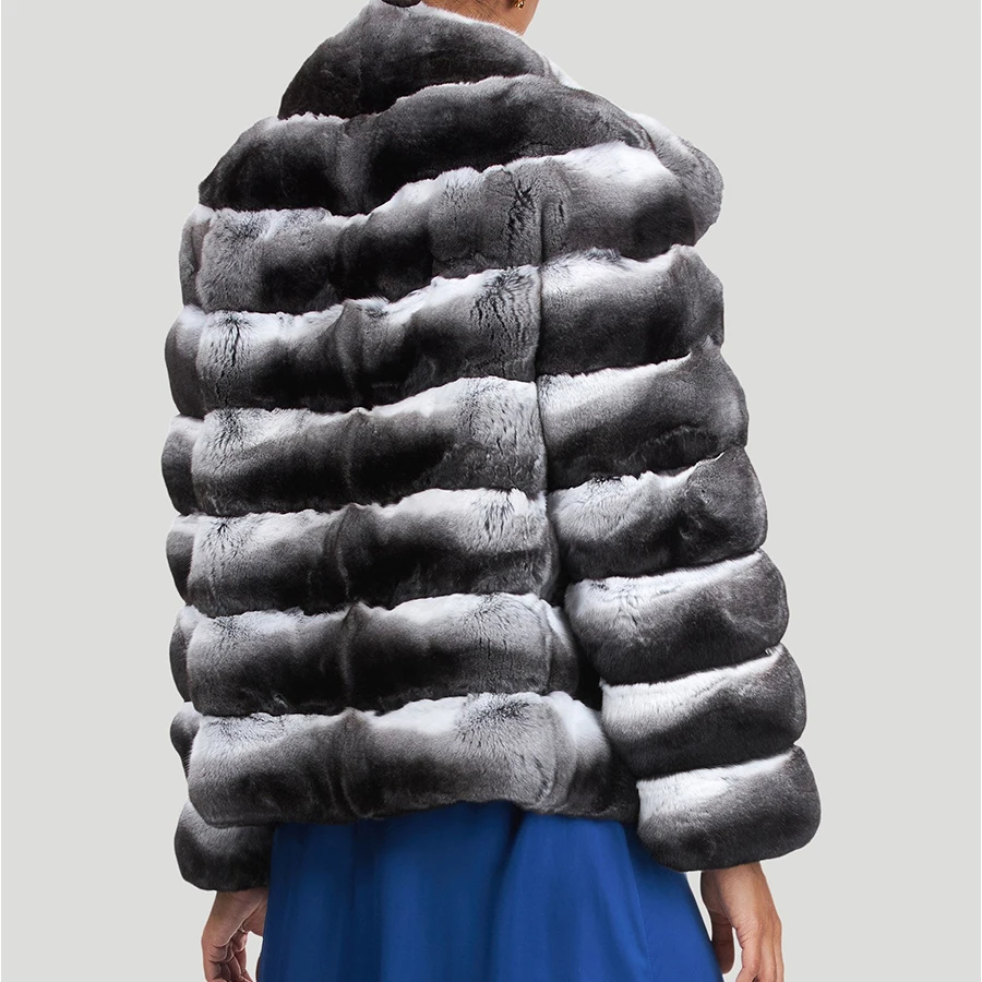 Женские меховые куртки из кроличьего меха теплое зимнее пальто натуральной кожи