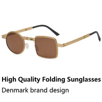 folding sunglasses men screwless titanium ultralight women square sun glasses frames prescription eyeglasses denmark designer