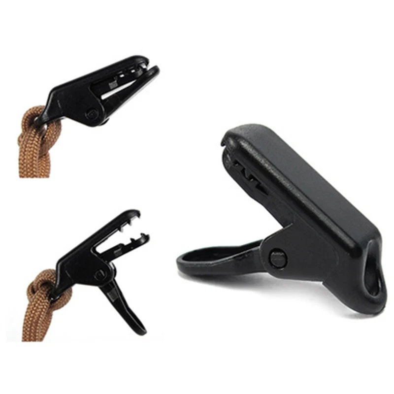 

Canopy Tent Clamp Clip Hangers Plastic Snap Black Camping Survival Alligator Tighten Buckle Fixing Accessories