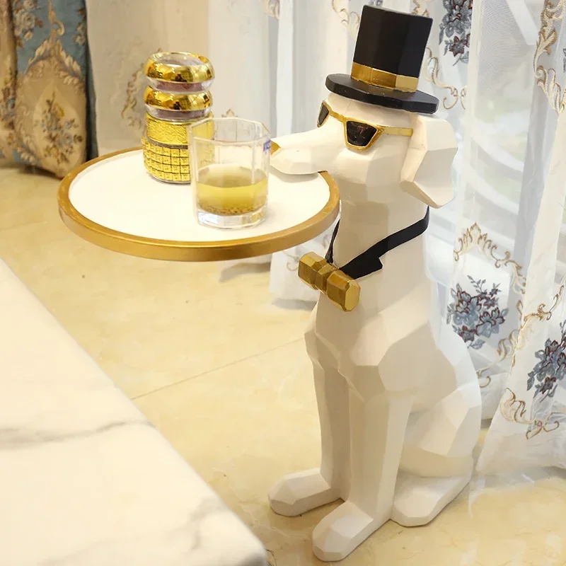 Абстрактные геометрические украшения в виде собаки добермана модель на подносе
