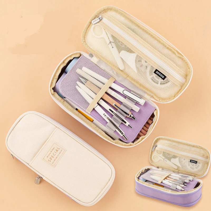 

EZONE Pencil Case Pouch Large Capacity Pen Box Organizer School Supplies Desktop Storage Office Accessories Stationery Bag Gifts