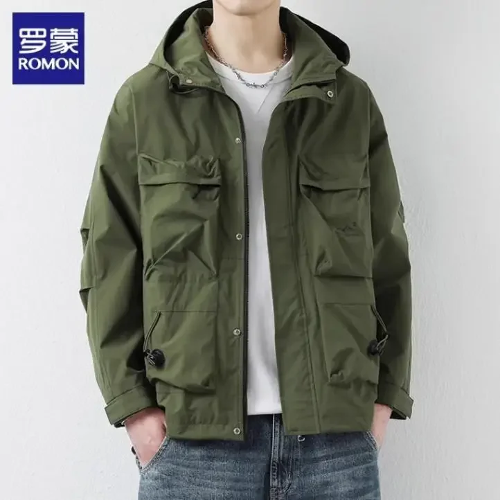 Осенне-зимняя мужская рабочая одежда универсальная модная куртка с капюшоном и