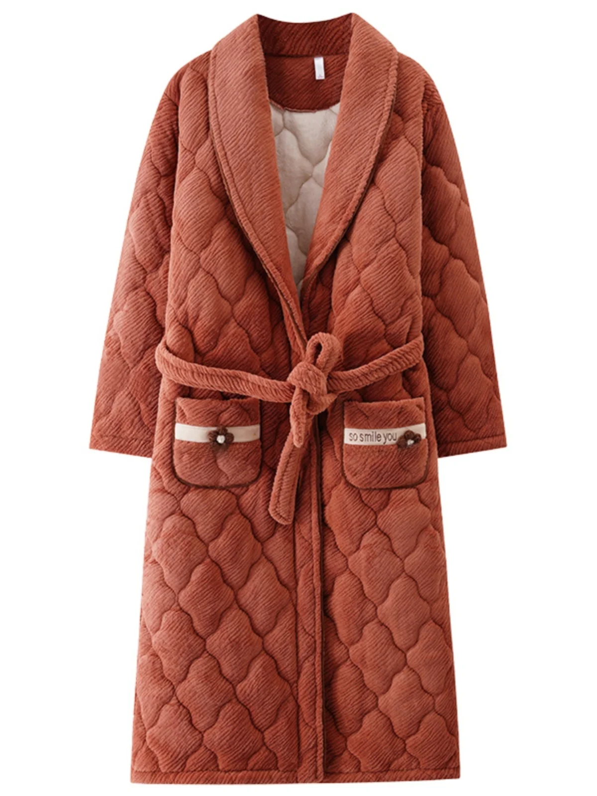 Ночная рубашка Finteng из кораллового флиса женская зимняя утолщенная трехслойная