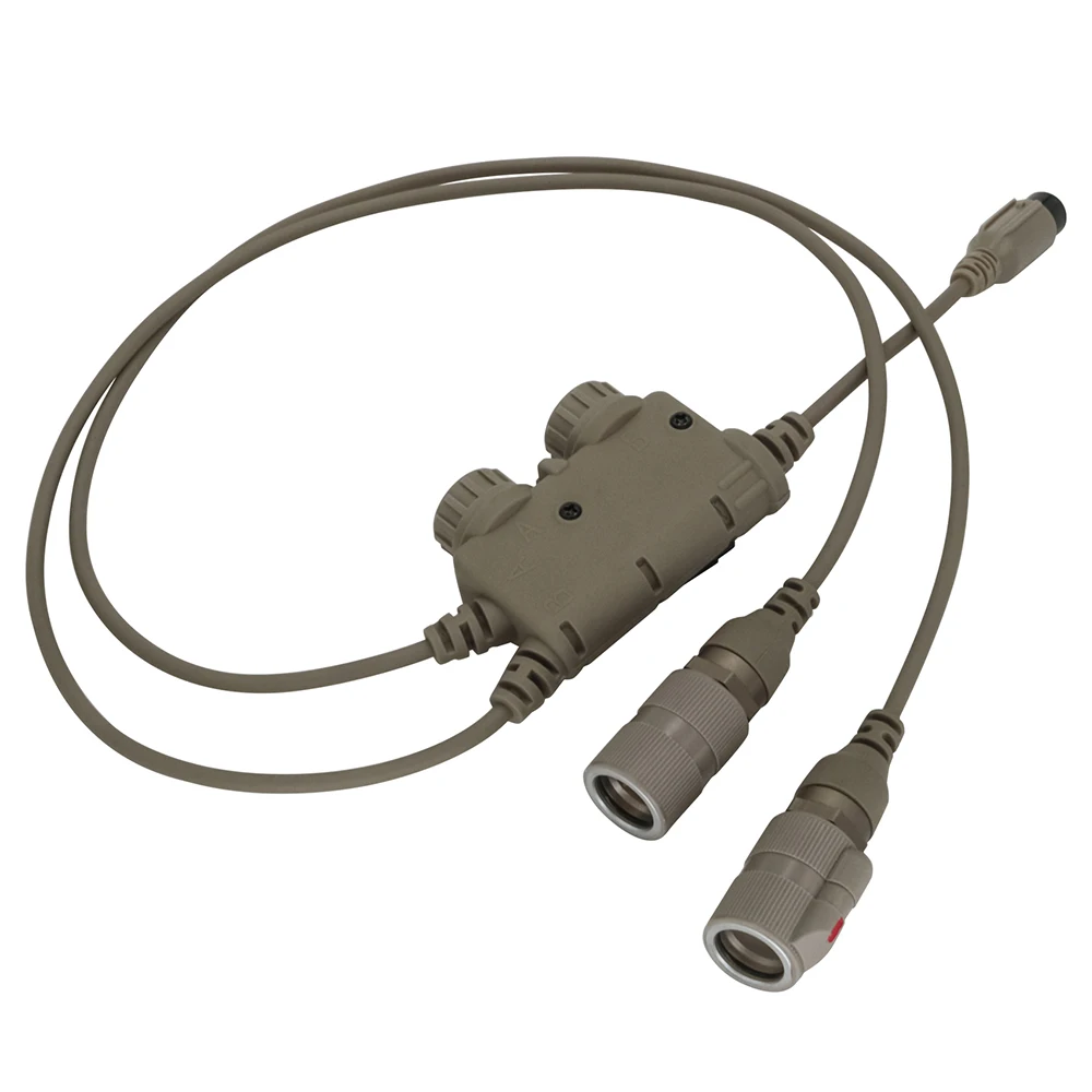 Tactical Dual Communication RAC PTT Adapter 6-PIN PTT Compatible with 6-PIN Intercom and Tactical Hunting Headset